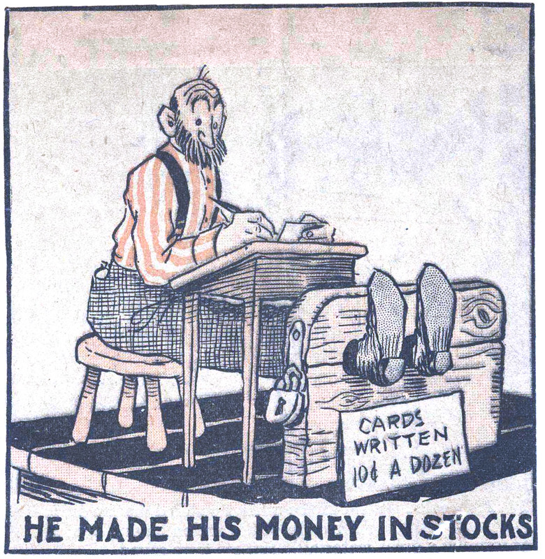 he made his money in stocks, man in literal stocks